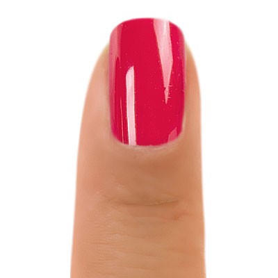 Zoya Maxine nail polish bottle with a sleek design and vibrant pink color, displayed against a neutral background.