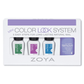 Zoya Mini Color Lock Kit featuring small bottles of nail polishes with color lock formula for long-lasting manicures.