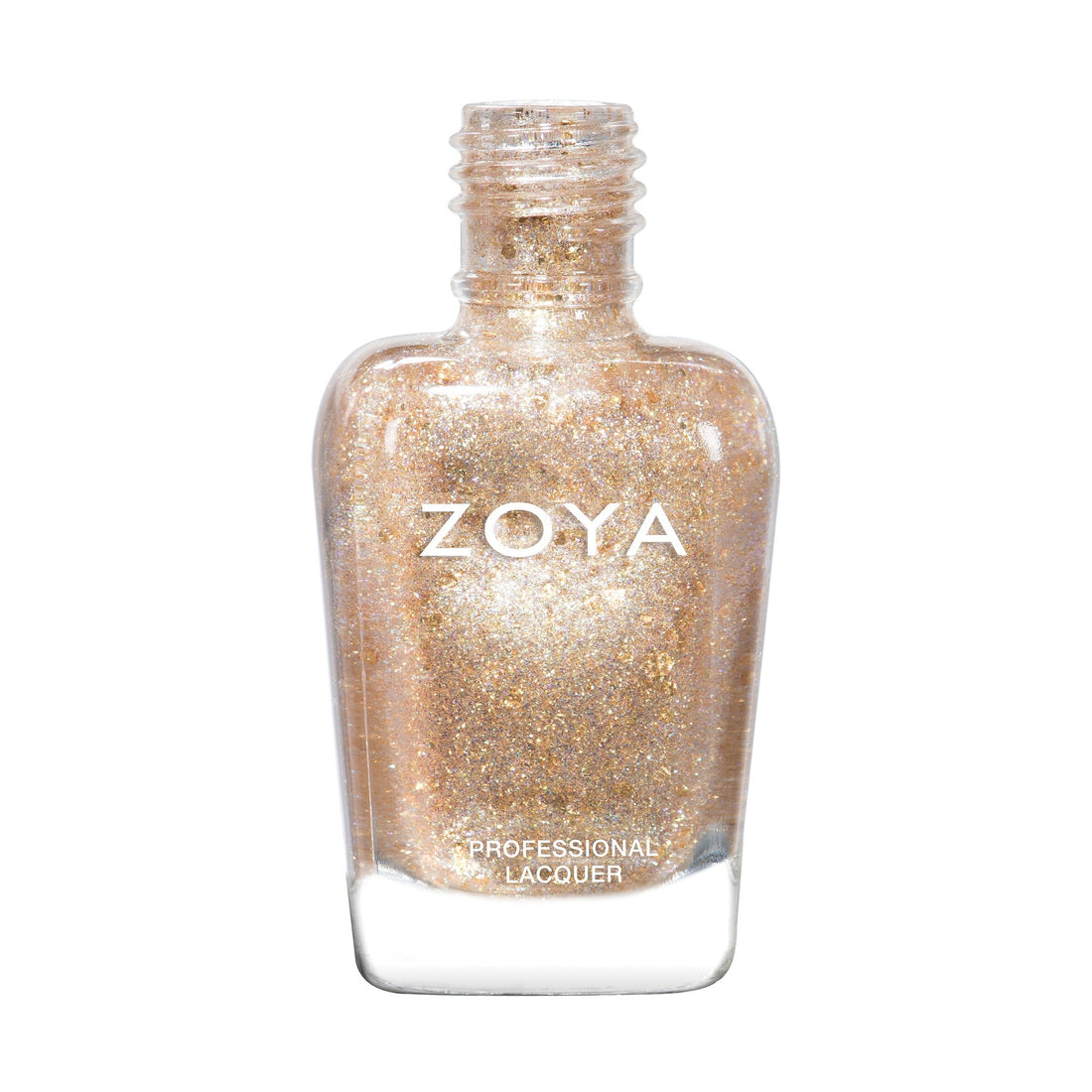 Zoya Nahla nail polish bottle showing vibrant coral pink color with the Zoya logo on the label.