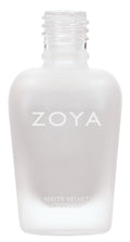 Zoya Aspen nail polish bottle with pastel beige shade, showcasing the Zoya brand on the label.