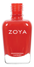 Zoya Demetria nail polish bottle with deep berry shade and glossy finish, showcasing the Zoya brand logo on the label.