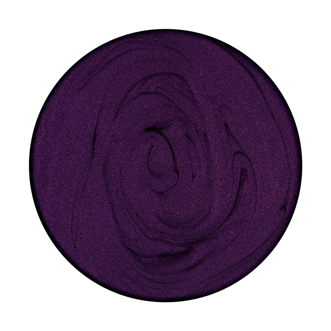 Zoya Iris nail polish bottle with purple and blue shades, featuring a clear glass container and a black cap.