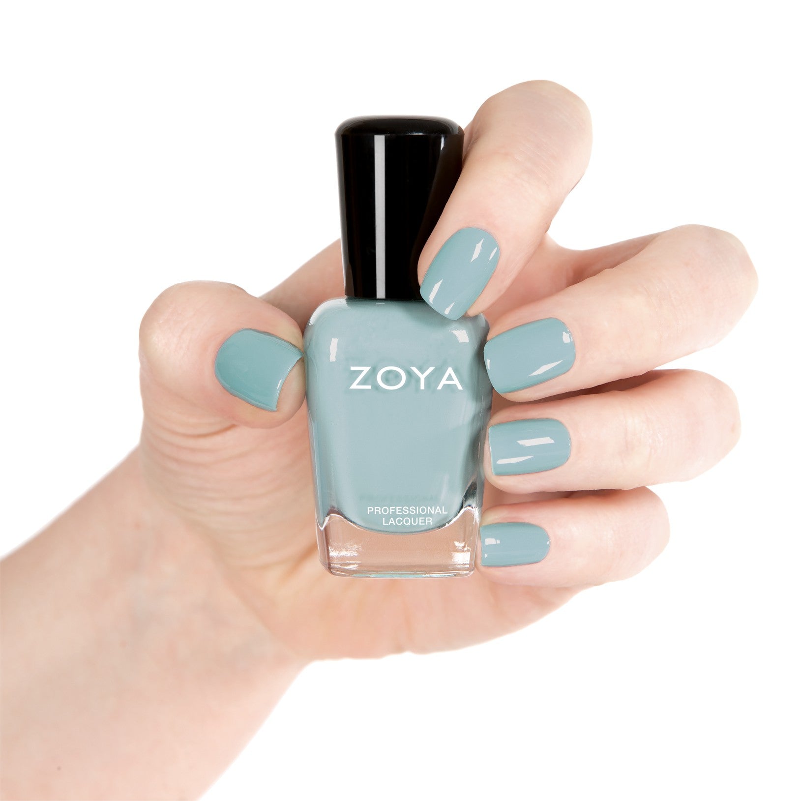 Zoya Lake nail polish bottle from Zoya's nail polish collection, showcasing the vibrant blue color and sleek design.