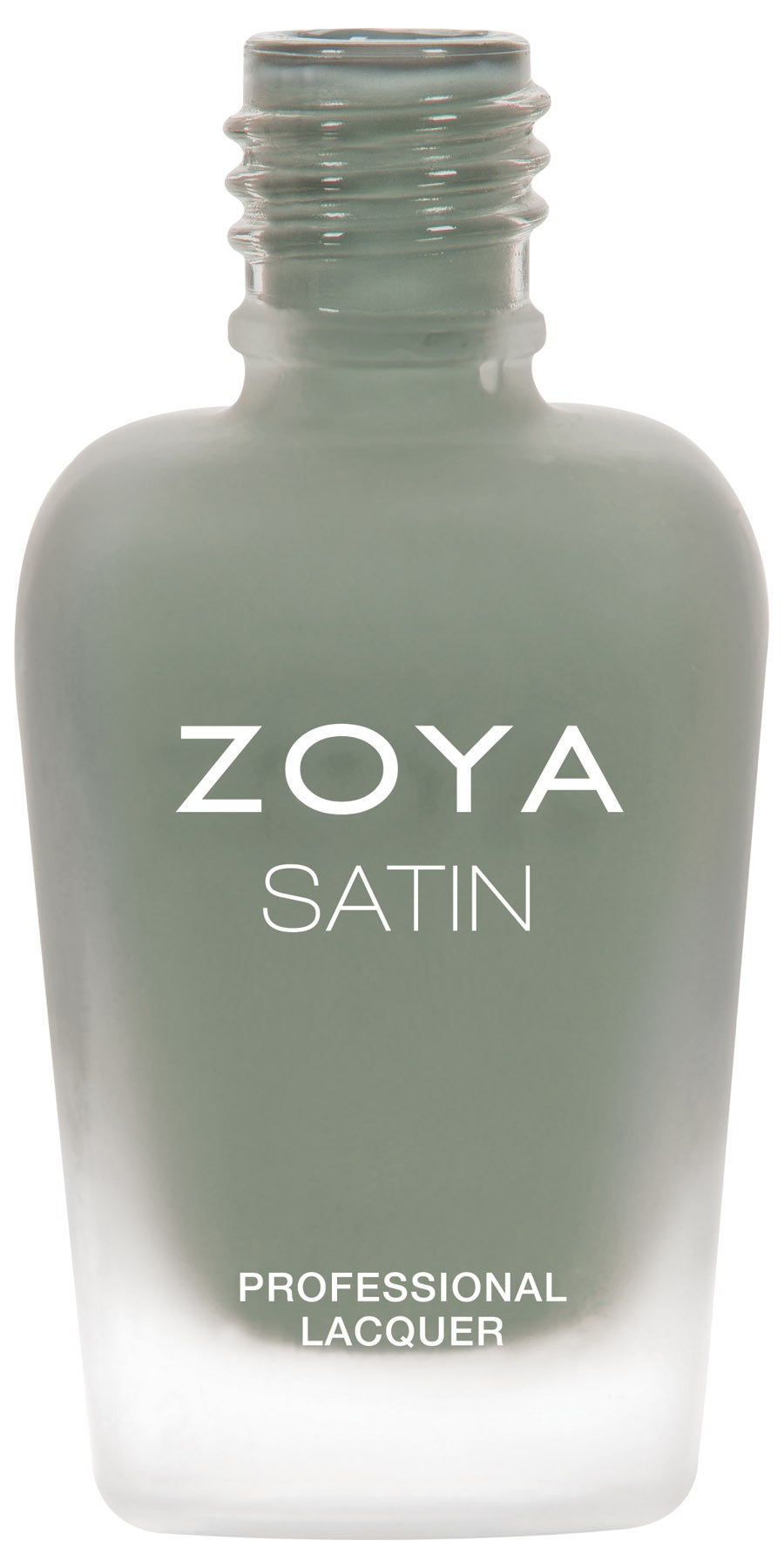 Zoya Sage nail polish bottle showing a soft, muted green shade with the Zoya logo on the label.
