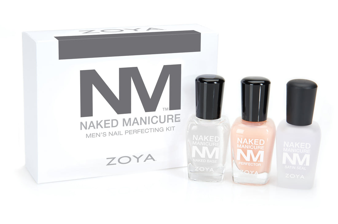 Zoya Naked Manicure Men's Kit with nail tools and products for a professional grooming manicure.
