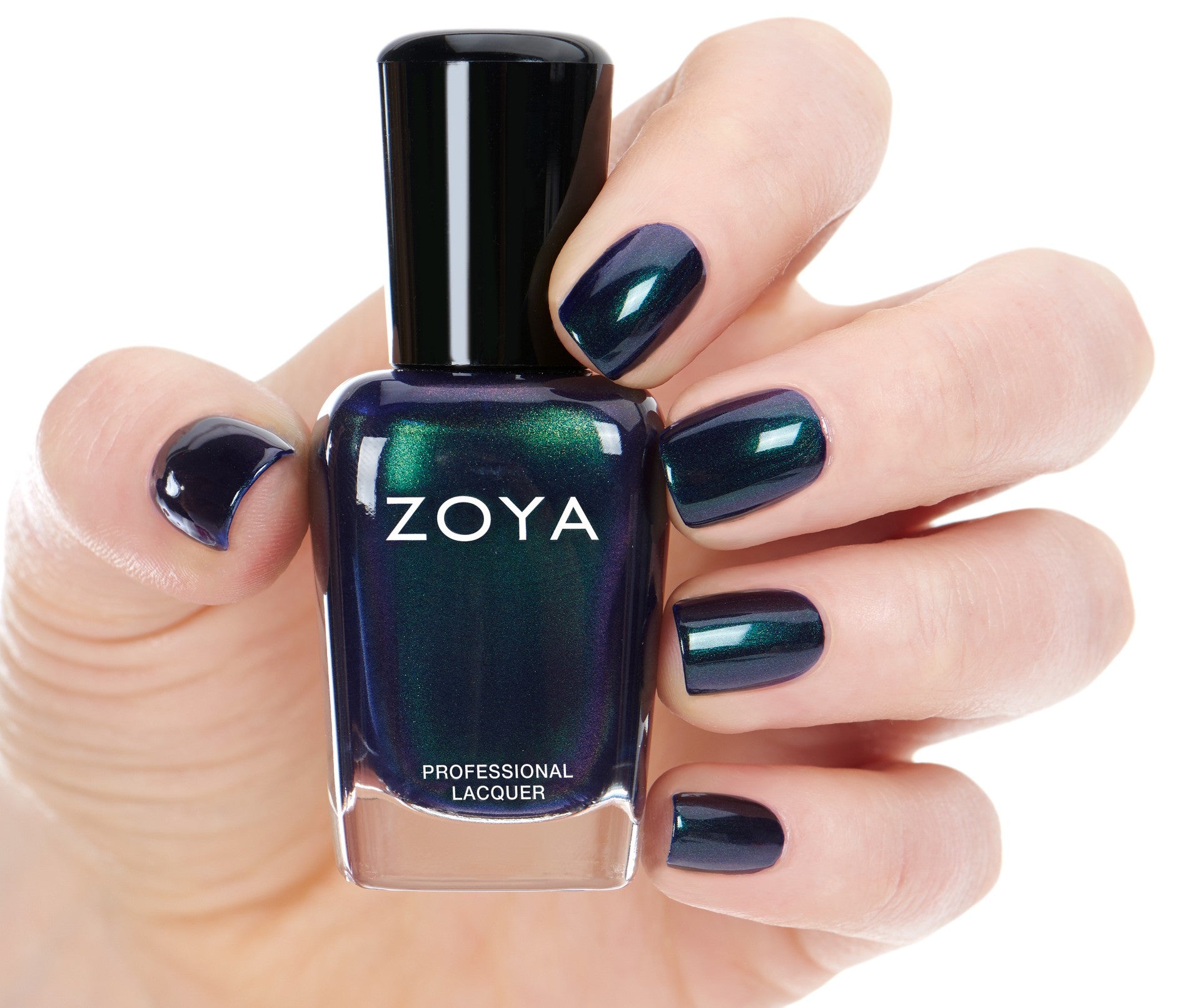 Zoya Olivera nail polish bottle featuring vibrant coral-orange shade, glossy finish, and Zoya branding on the label.