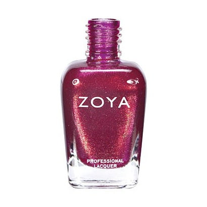 Zoya Reva nail polish bottle from the Zoya nail polishes collection, featuring a sleek design and vibrant color.