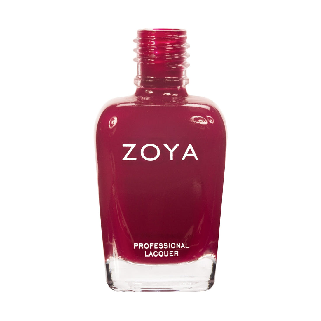 Zoya Riley nail polish bottle featuring a sleek design and vibrant nail polish color in a clear Zoya bottle.