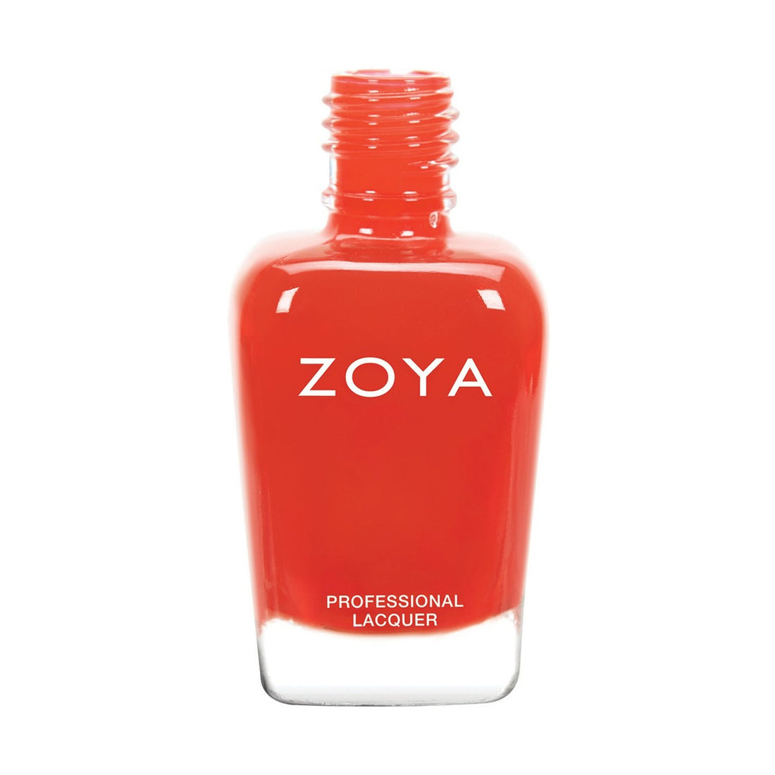 Zoya Rocha nail polish bottle with deep violet shade and sleek black cap, showcasing the Zoya brand logo.