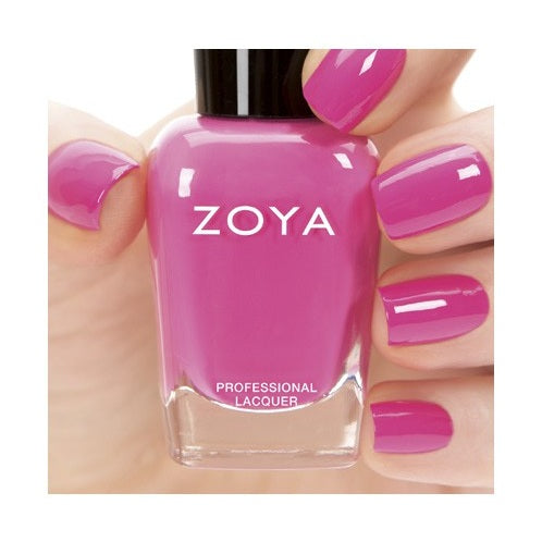 Zoya Rooney nail polish bottle showcasing deep plum color with a sleek black cap, part of Zoya's nail polish collection.