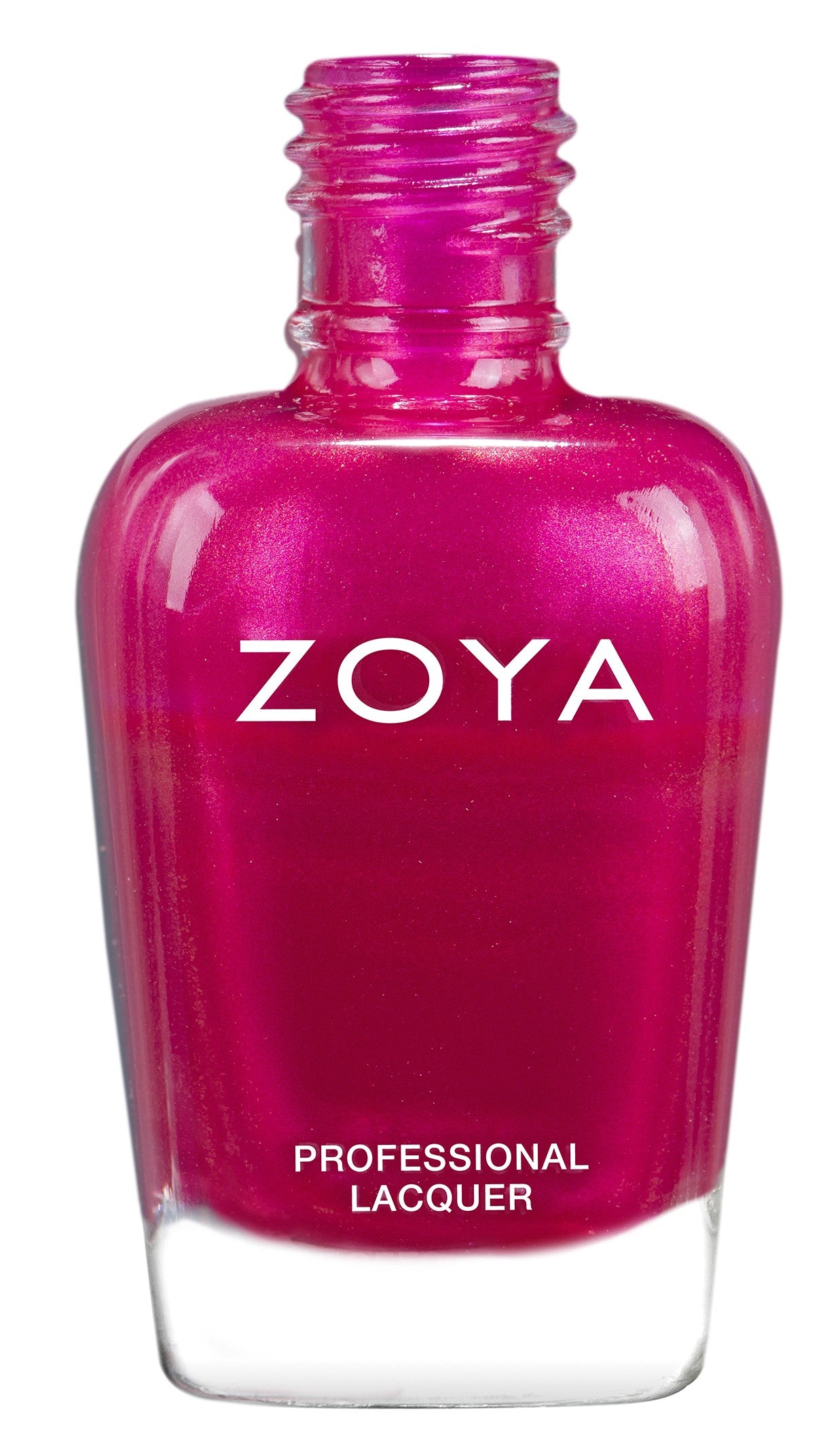Zoya Rosa nail polish bottle with pink-colored polish and the Zoya brand label against a neutral background.