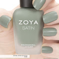Zoya Sage nail polish bottle with a sleek design, showcasing the calming green shade of the Zoya nail polish collection.