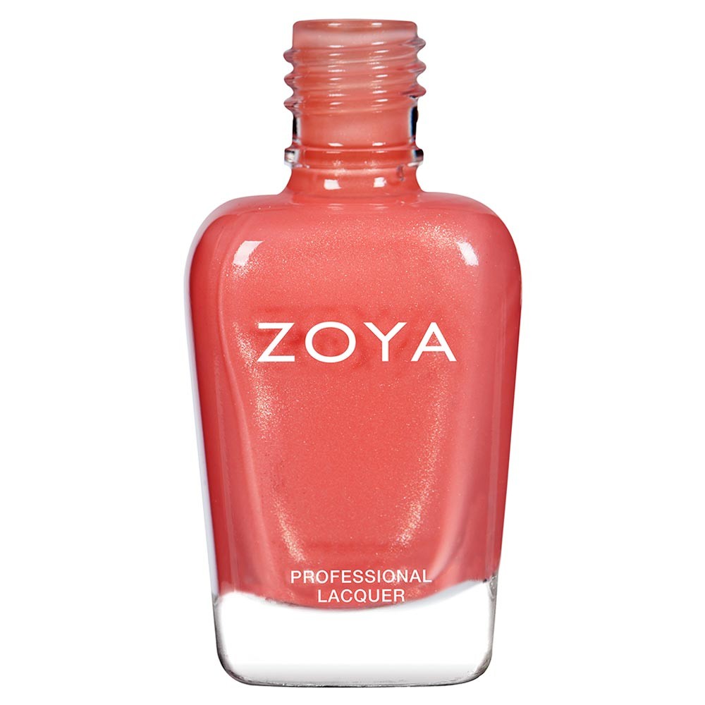 Zoya Solstice nail polish bottle with vibrant, shimmering purple and gold shades, displayed against a neutral background.