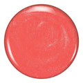 Close-up of Zoya Solstice nail polish bottle with the polish applied to nails, showcasing a vibrant, shiny nail color.