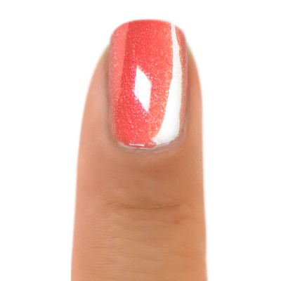 Zoya Solstice nail polish bottle with vibrant orange and gold shades, showcasing the colorful packaging and glossy finish.