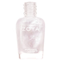 Close-up of Zoya Sparkle Gloss Top Coat nail polish bottle with sparkly finish and glossy label, showcasing the product's elegant design.