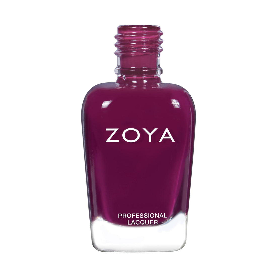 Zoya Tara nail polish bottle with purple and pink shades in a sleek glass container, showcasing the Zoya brand label.
