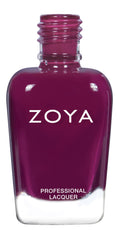 Zoya Tara nail polish bottle with sleek design, showcasing vibrant color and brand label, on a neutral background.