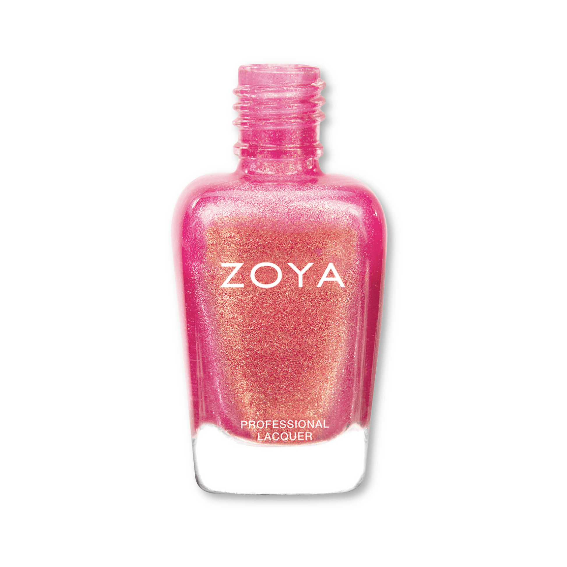 Zoya Tinsley nail polish bottle showing soft pink shade from Zoya nail polishes collection.