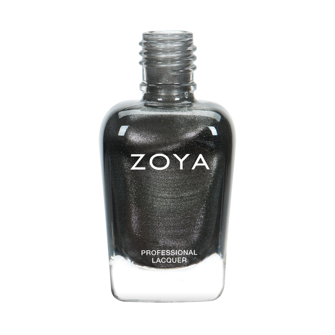 Zoya Tris nail polish bottle with a sleek design, showcasing the Zoya logo and vibrant nail polish color.