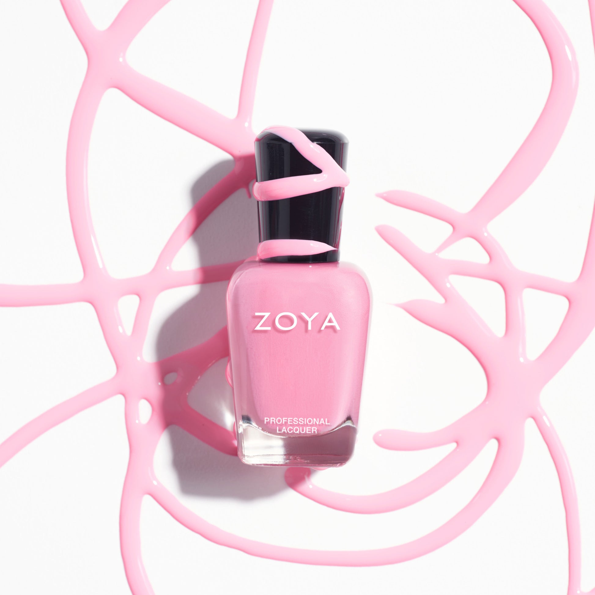 Zoya Tweedy nail polish bottle from Zoya's nail polish collection, featuring a deep, warm brown shade with a glossy finish