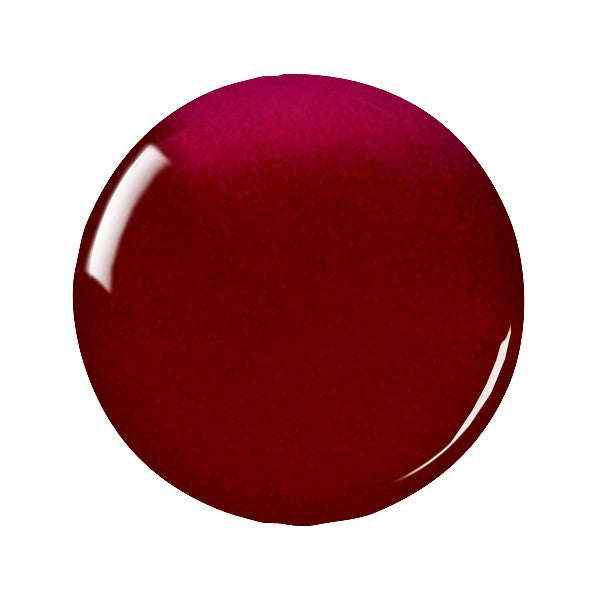 Close-up of Zoya Vanessa nail polish bottle showing the sleek glass container and the vibrant, creamy nail polish color.