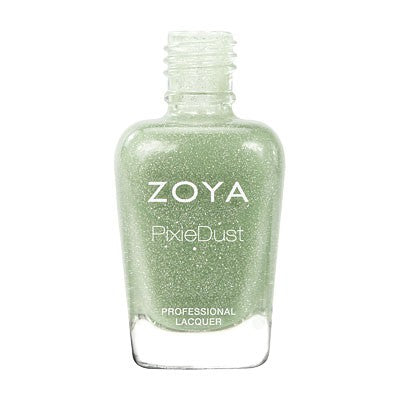 Zoya Vespa nail polish bottle with vibrant pink shade, showcasing the Zoya brand and a sleek, clear glass container.