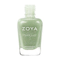 Zoya Vespa nail polish bottle with vibrant pink shade, showcasing the Zoya brand and a sleek, clear glass container.