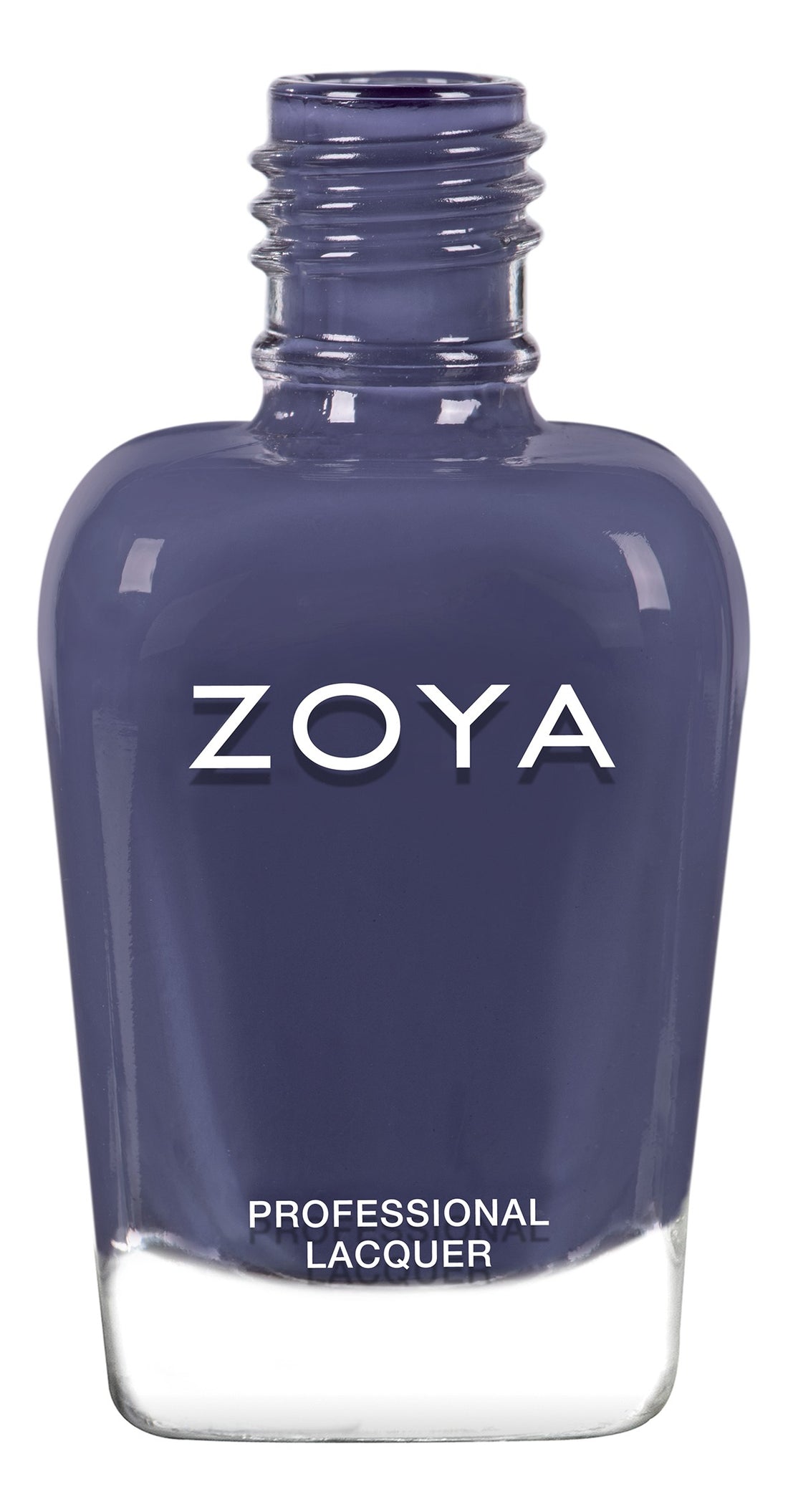 Zoya Vesper nail polish bottle featuring a sleek design, displayed with colorful swatches of the Zoya nail polish shade.