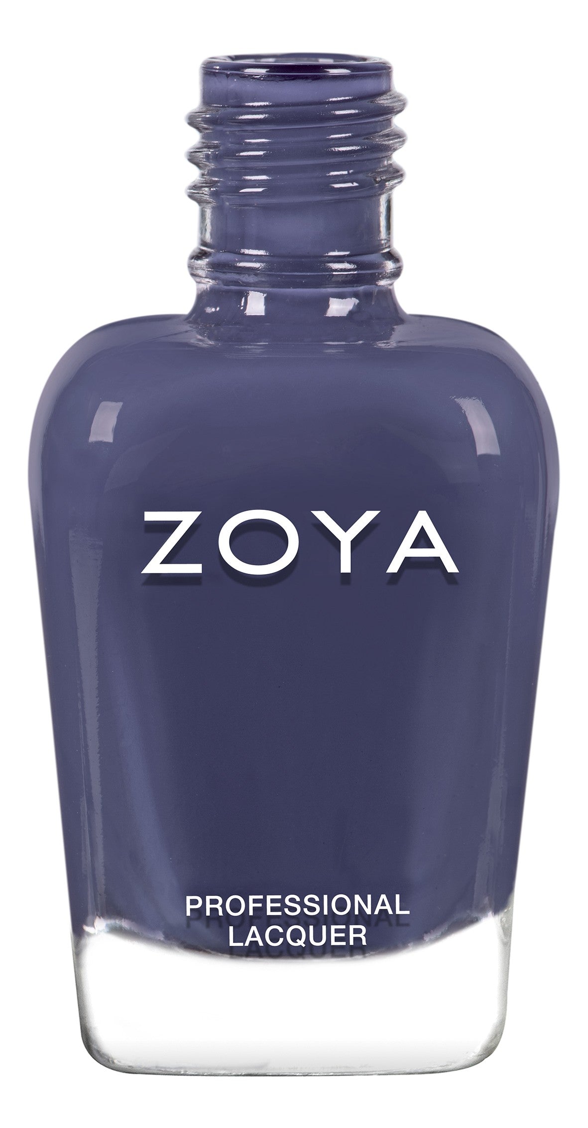 Zoya Vesper nail polish bottle featuring a sleek design, displayed with colorful swatches of the Zoya nail polish shade.