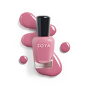 Zoya Vivi nail polish bottle with vibrant pink color, showcasing the Zoya brand and product label.