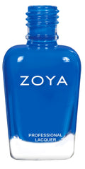 Zoya Walker nail polish bottle from Zoya's nail polish collection with a sleek design and vibrant color.