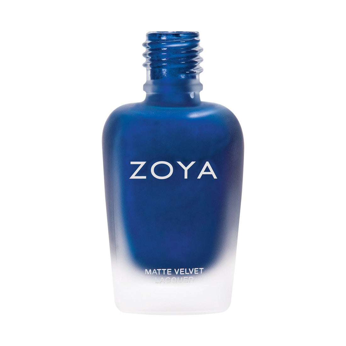 Zoya Yves nail polish bottle with a sleek design, showcasing a deep, elegant color in a clear glass bottle.