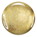Zoya Ziv nail polish bottle with a shiny gold cap and clear glass showing vibrant yellow nail polish inside.